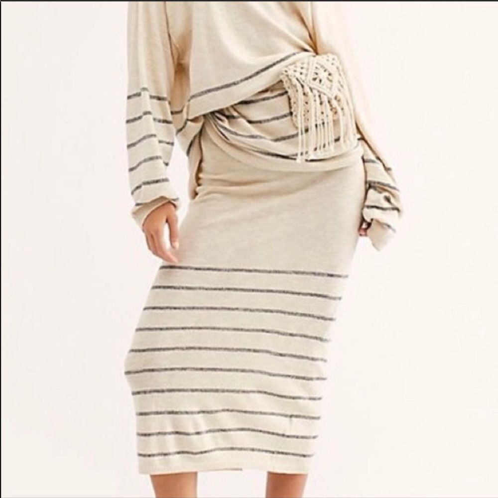 Free People Beach Nautical Bodycon Skirt size XS